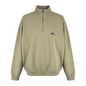 Tommy Bahama Relax Mens Half-Zip Green Sweatshirt XL Marlin Logo Preppy Beach
